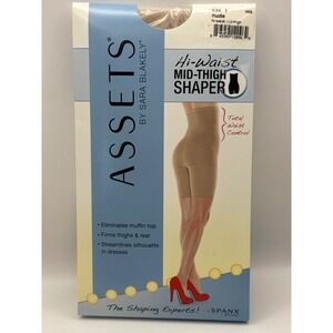 ASSETS by Sara Blakely Hi-Waist Mid-Thigh Shaper Nude Size 1 Shapewear BRAND NEW